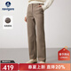 Navigare意大利小帆船休閑褲女秋冬季修身彈力喇叭褲厚款休閑簡(jiǎn)約毛呢長(cháng)褲 燕麥咖 M