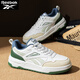 銳步（Reebok）男鞋春季百搭皮面運動(dòng)休閑鞋男士防滑小白板鞋 白色/綠色   40   