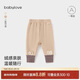 babylove嬰兒打底褲秋冬季男女寶寶休閑長(cháng)褲條紋拼接百搭褲子洋氣彈力褲