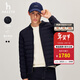 哈吉斯（HAZZYS）男裝 冬款羽絨外套直充棒球領(lǐng)輕薄羽絨服男ASFZU0BDX15 藏青色NV M (170/92A 46)