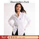 Abercrombie & Fitch【牛津襯衫】經(jīng)典小麋鹿圖案百搭通勤長(cháng)袖襯衫春秋女裝140-3618 白色黑標 S (165/88A)