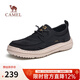 駱駝（CAMEL）男鞋2023夏季新款系帶軟底透氣緩震厚底潮流運動(dòng)休閑男士布鞋 G13M391100 黑色 42