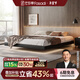 法莎蒂無(wú)床頭懸浮床意式極簡(jiǎn)皮床輕奢主臥現代簡(jiǎn)約無(wú)靠背床架 單床+乳膠床墊+單柜 (旗艦版20cm排骨架)1.8*2m懸浮