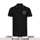 VERSACE JEANS COUTURE 奢侈品男裝純色徽標純棉短袖polo衫保稅倉發(fā) 78GAGT00CJ01 黑色 2XL