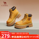 駱駝（CAMEL）大黃靴女休閑厚底短靴經(jīng)典工裝馬丁靴 L24W013663 黃色 38