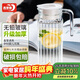 青蘋(píng)果涼水壺 家用玻璃冷水壺飲料壺茶水壺水杯玻璃 果汁壺扎啤壺1.1L