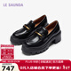 萊爾斯丹2025百搭厚底真皮學(xué)院風(fēng)復古樂(lè )福單鞋女6T72501 松露黑色-BKL 38