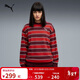 彪馬PUMA 美式復古紅色條紋長(cháng)袖衛衣男女款新款冬季上衣 632091