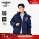 BOY LONDON【鷹徽藏藍】冬情侶款學(xué)院風(fēng)保暖藏青色短款羽絨服N28015 藏青色 M