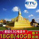 老撾電話(huà)卡etl手機流量卡萬(wàn)象萬(wàn)榮瑯勃拉邦旅游上網(wǎng)卡 順豐速運 6天18GB流量20分鐘本土通話(huà)