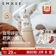 嫚熙（EMXEE）嬰兒襪子春秋薄款新生兒松口無(wú)骨襪女寶寶林間物語(yǔ)卡通中筒襪 叢林小兔+林間小鳥(niǎo)+花間小鹿 3雙 0-6月 (建議腳長(cháng)10-12cm)