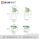 居元素日用自動(dòng)開(kāi)合油瓶廚房重力感應防滴掛硼硅玻璃油壺500ml 油壺2只+調料罐2只  果粉綠