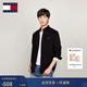 TOMMY JEANS【燈芯絨】秋冬男裝純棉復古休閑通勤繡標長(cháng)袖襯衣襯衫外套 黑色BDS M