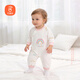 貝瑞加（Babyprints）寶寶連體衣嬰兒四季內衣長(cháng)袖爬服純棉A類(lèi)柔軟衣服 粉彩虹73