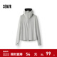 森馬（Semir）防曬外套|夾克女夏黑膠帽檐面罩涼感寬松插肩袖拼接網(wǎng)眼衣服 豆沙綠40098 S