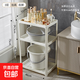 浴室塑料洗臉盆架落地式衛生間多層加厚放桶盆架洗手間2026新款 升級加厚白色3層【加高款/無(wú)輪】