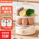 志高（CHIGO）煮蛋器電蒸鍋家用防干燒多功能鍋學(xué)生宿舍蒸蛋機神器早餐機JHZDQ013 雙層 【送量杯】