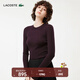 LACOSTE法國鱷魚(yú)女裝時(shí)尚百搭修身氣質(zhì)圓領(lǐng)羊毛毛衣|AF2576 BZD/深咖色 XL 42 /175