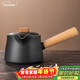 琦軒源實(shí)木側把黑陶茶壺泡茶家用急須壺防燙陶瓷茶水沏茶壺泡茶壺神器