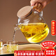 憶壺茶茶壺玻璃泡茶壺大容量煮茶壺加厚茶水分離壺家用水壺客廳冷水壺 加厚樂(lè )宜壺-1600ml【竹蓋】