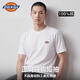 Dickies100%全棉男士純棉短袖夏季運動polo衣打底衫百搭透氣大碼寬松睡衣 白色 100%全棉 XL 適合體重125-140斤