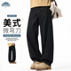 頂峰保羅（Dingfengbaoluo）弧線(xiàn)分割牛仔褲赤耳丹寧色寬松直筒彎刀褲子長(cháng)褲HIT14原牛黑色L