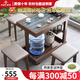 全實(shí)木小茶臺家用茶桌客廳辦公室側邊茶水柜小戶(hù)型陽(yáng)臺可移動(dòng)茶幾 T字茶桌-送自動(dòng)煮茶套裝 【胡桃色】