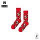 Happy Socks【25秋冬款】男女士圣誕老人創(chuàng  )意百搭襪子設計師小眾時(shí)尚中筒襪 圣誕老人紅 均碼 41-46