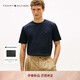 Tommy Hilfiger【防曬】26春夏新款男裝輕薄雙面布絲光棉短袖T恤情人節禮物 藏青色DW5 L （推薦：150-165斤）
