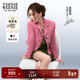 Teenie Weenie【趙露思同款】小熊女裝簡(jiǎn)約秋季綿羊毛短款西裝外套 粉色 L (170)