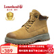 楓葉（leaveland）馬丁靴男秋冬新款英倫風(fēng)經(jīng)典大黃靴男耐磨軟底踢不爛工裝靴 土黃色（皮鞋碼） 41