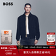 雨果博斯BOSS【內膽可拆卸】男士秋季可拆卸襯里飛行員夾克棉服 001-黑色 L (50)
