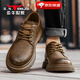 公牛世家男鞋春季2026新款英倫男士商務(wù)休閑皮鞋復古工裝鞋子低幫馬丁鞋靴 棕色【四季款單鞋】GN123101352 41 (標準運動(dòng)碼)