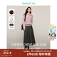 茵曼（INMAN）2025秋冬女裝新款簡(jiǎn)約通勤百褶半身裙A字大擺顯瘦中長(cháng)款裙子 貴族灰-秋冬款 順滑毛感 M