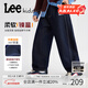 Lee童裝兒童牛仔褲中大童加絨褲子冬裝新款男童直筒褲百搭女童褲子 深藍色0647--加絨 150