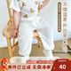 優(yōu)奇寶寶防蚊褲純棉紗布夏季薄款男兒童女燈籠褲嬰兒衣服褲子童大pp褲 防蚊褲【夏季】奶白 90