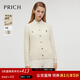 PRICH【羊毛】時(shí)尚大身波紋針織衫冬季新款金絲圓領(lǐng)上衣女 39象牙白色 S 160