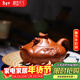 藏壺天下 宜興精品紫砂壺純全手工刻繪茶壺原礦高檔中式茶具魚(yú)化龍壺 魚(yú)化龍(朱泥)