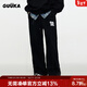古由卡（GUUKA）matsui聯(lián)名款重磅衛褲子男士直筒褲秋季運動(dòng)褲新款長(cháng)褲休閑款保暖 黑色 S4856 M