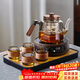 憶壺茶（YIHUTEA）玻璃煮茶壺2025新款電陶爐套裝家用多功能燒水養生壺大容量茶具 【煮茶7件套】煙灰壺+數顯木紋爐+4杯+茶盤(pán)