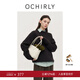OCHIRLY【季末折扣】100%綿羊毛套頭毛衣寬松休閑松弛感冬尖貨 巧克力咖 M