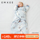 嫚熙（EMXEE）嬰兒睡袋新生兒童寶寶襁褓投降式睡袋防驚跳 多功能葫蘆睡袋 旅行地圖 73cm