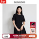 曼婭奴（MIGAINO）女裝新款赫本風(fēng)小黑裙收腰顯瘦立體剪裁優(yōu)雅氣質(zhì)連衣裙 星空黑 M