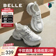 百麗（Belle）銀色潮流老爹鞋女舒適厚底透氣網(wǎng)面鞋B2037CQ4 銀色 38 (240mm)