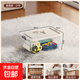 大容量透明收納箱塑料整理箱家用衣服書(shū)本零食玩具手提帶蓋儲物盒 小號一個(gè)裝 透明【22*16*12】