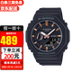 卡西歐（CASIO）手表男G-SHOCK八角形農家橡樹(shù)多功能防水運動(dòng)夜光男表 送男友禮物 女款GMA-S2100-1A