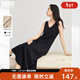 對白【花瓣雅瓷裙】新中式無(wú)袖背心連衣裙女2025夏季新款氣質(zhì)長(cháng)裙 靜謐黑 S
