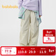 巴拉巴拉（BALABALA）童裝兒童褲子男童長(cháng)褲女童春秋寬松工裝褲百搭時(shí)尚戶(hù)外 淺卡其50355 120