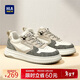 海瀾之家（HLA）男鞋時(shí)尚拼接百搭板鞋透氣休閑鞋子男HAABXM1EAC065 白灰色41