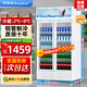 榮事達（Royalstar）展示柜冷藏柜大容量商用飲料柜啤酒超市商超保鮮立式冷藏柜直冷風(fēng)冷玻璃門(mén)陳列柜冰柜展示柜 雙門(mén)下機568L白色款【直冷 | 一級能效】